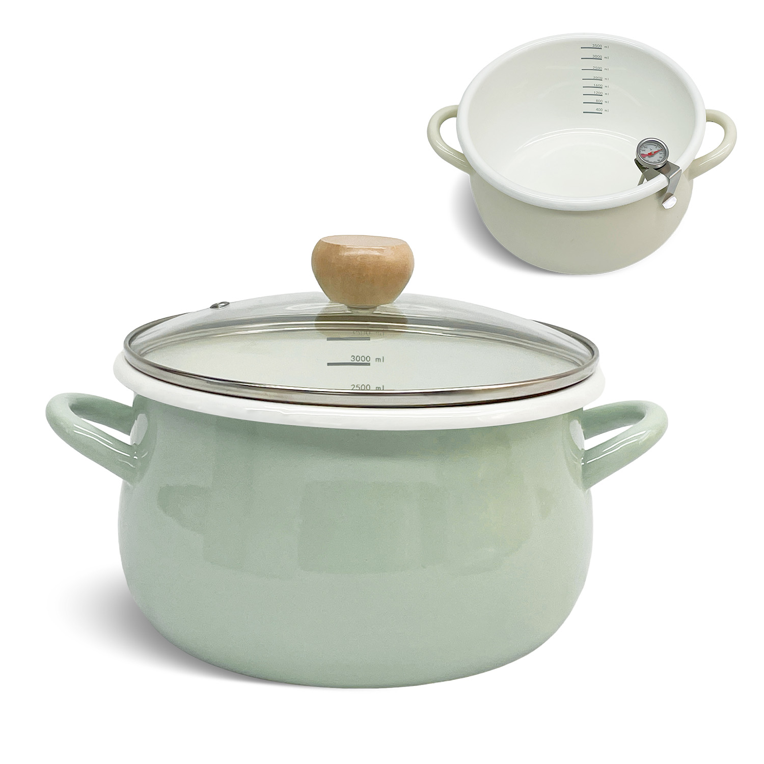 せいろ付ホーロー鍋 ホーロー せいろ セット 竹 21cm 2段 蒸篭 蒸し器